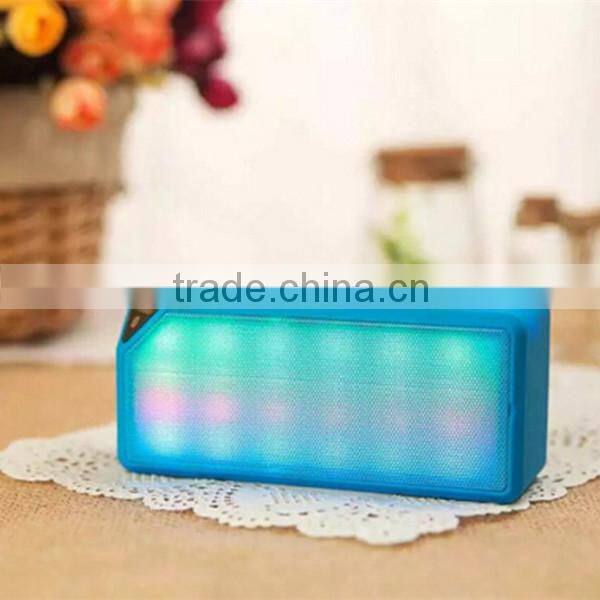 2016 New X3S mini Bluetooth Speaker Portable Wireless Handsfree TF FM Radio Built in Mic MP3 Subwoofer with LED flash light