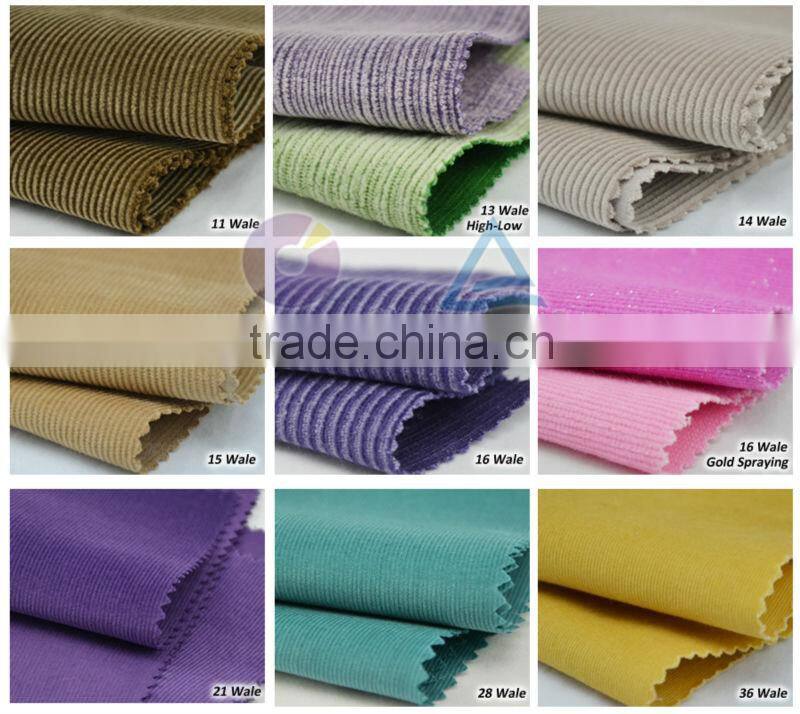 Customized Different Dot Print Corduroy Fabric