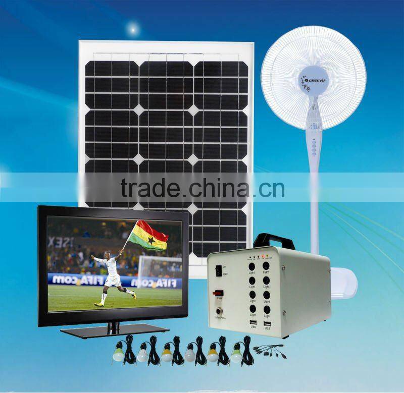 40W portable led solar energy systems with 6 pcs led bulbs/ solar lighting kit for prefab house