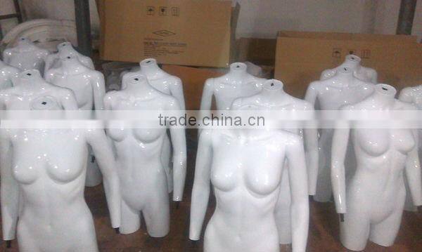 Plastic Female mannequin bust