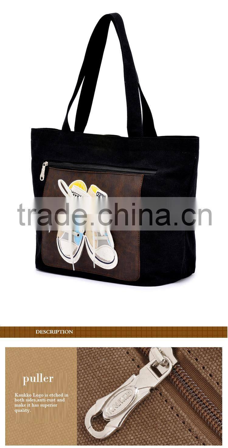 Vintage Canvas Bag Shoulder Bag For College Messenger Cross Body Bag Cotton Tote Bag