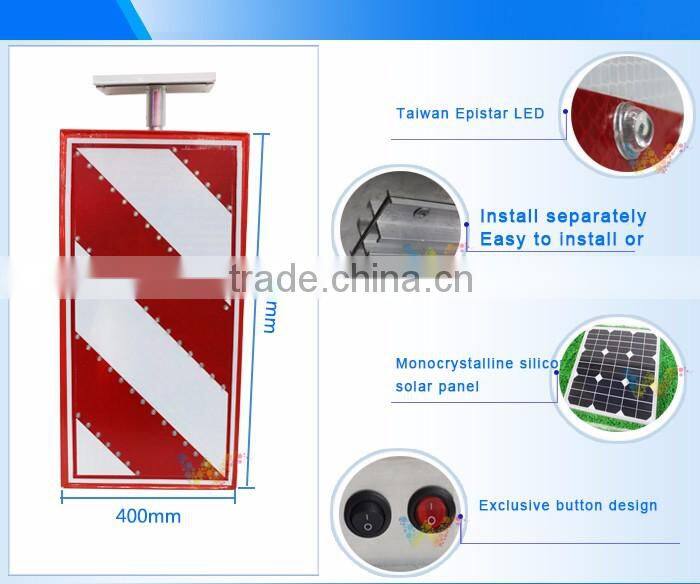 Customized aluminum traffic warning portable led guidance solar traffic sign
