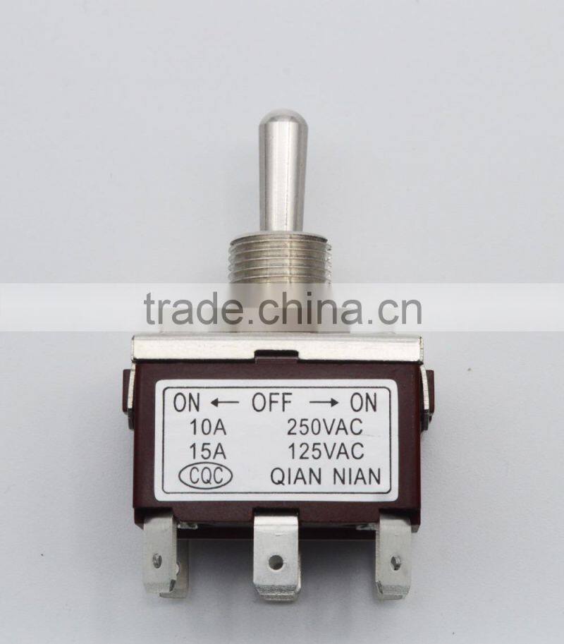 new design toggle switch on -off -on 6 solder pins toggle type