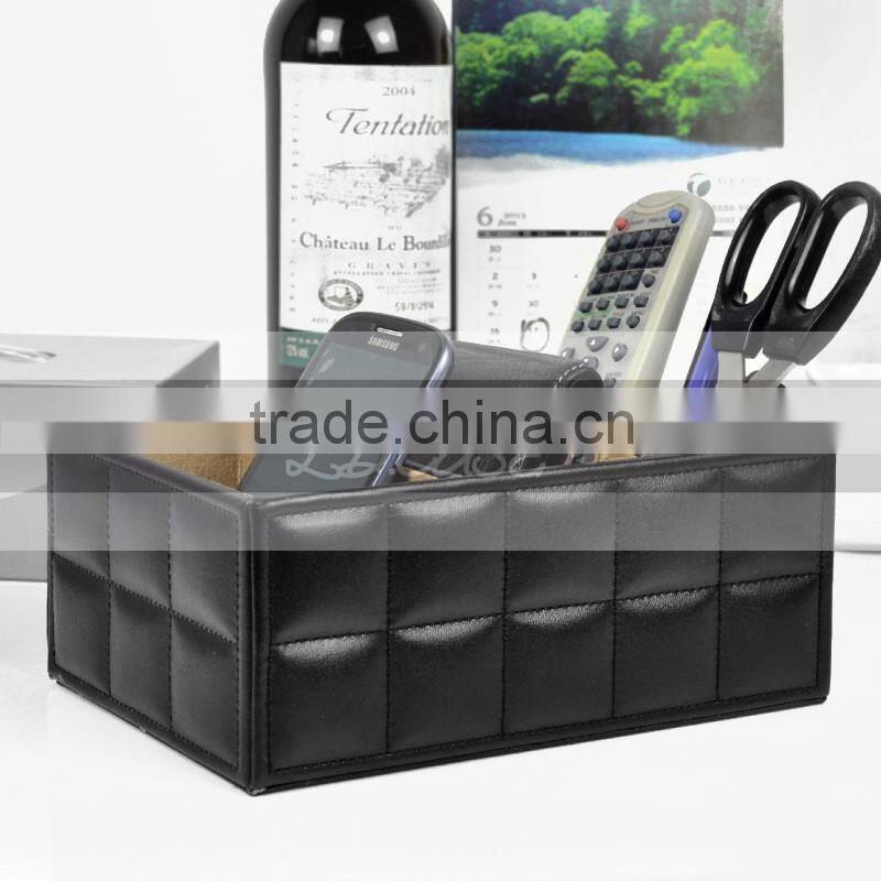 Home stationary container cardboard gift storage box handmade leather storage box