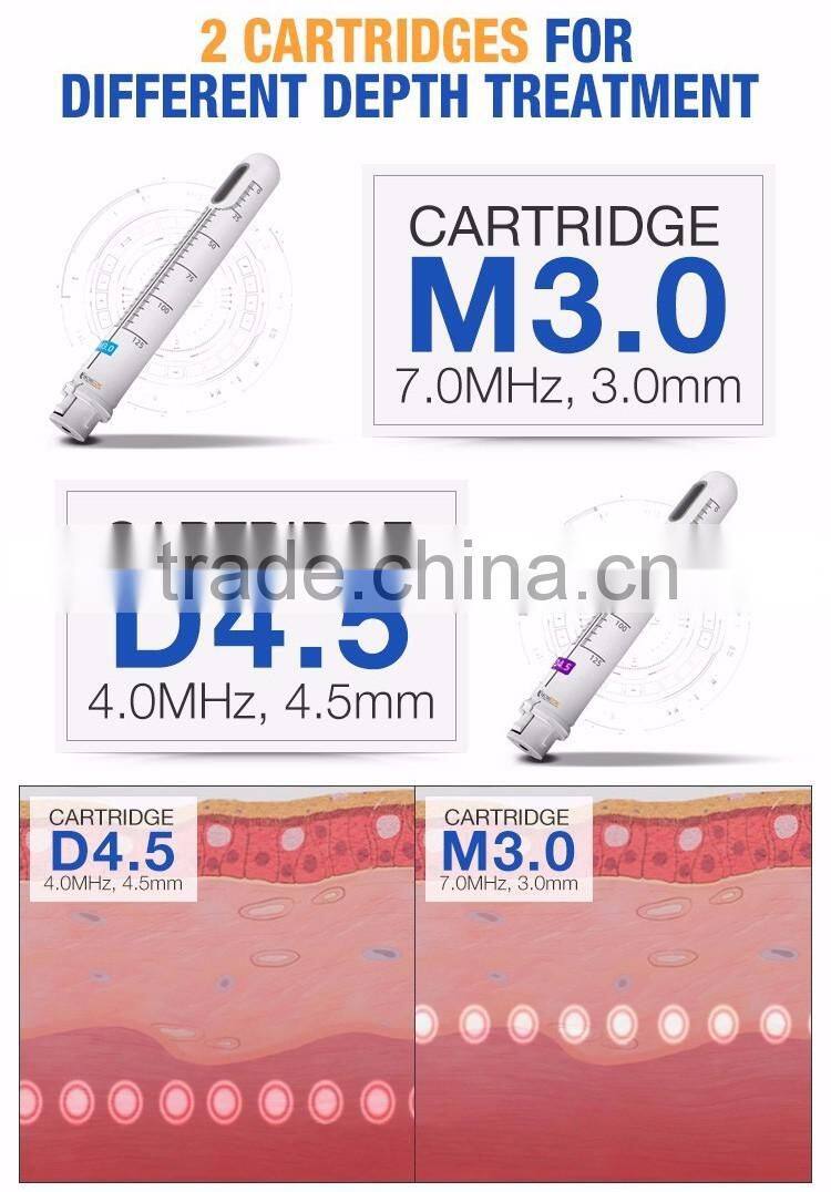 CE Certificated 2 in 1 hifu for face Wrinkle Remover female hifu vaginal tightening machine