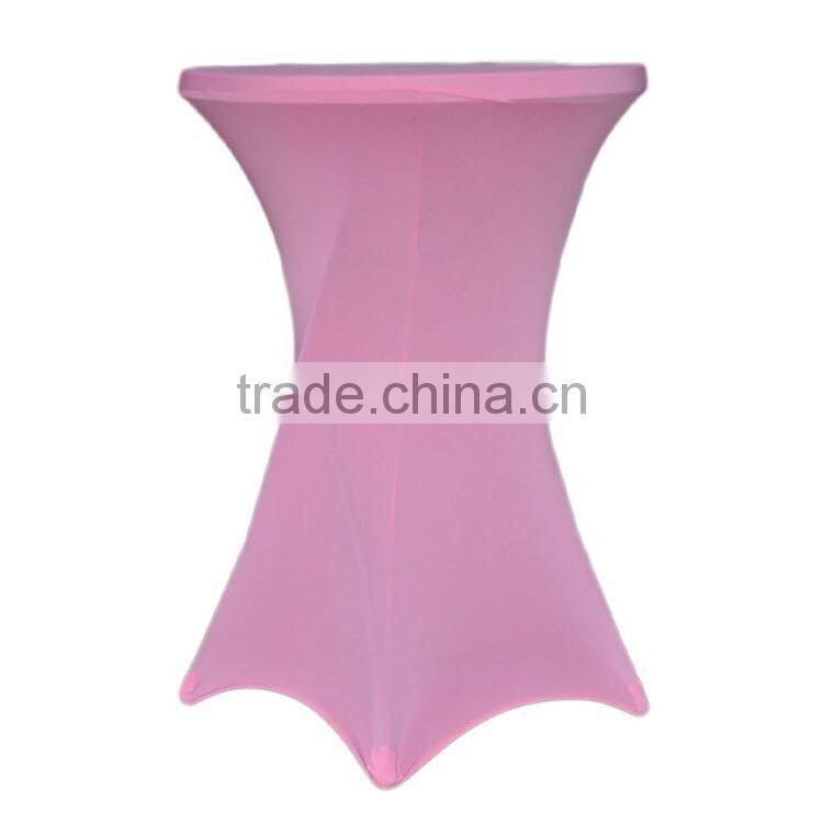 LZB016 fashionable solid color blue cocktail table cover for sale