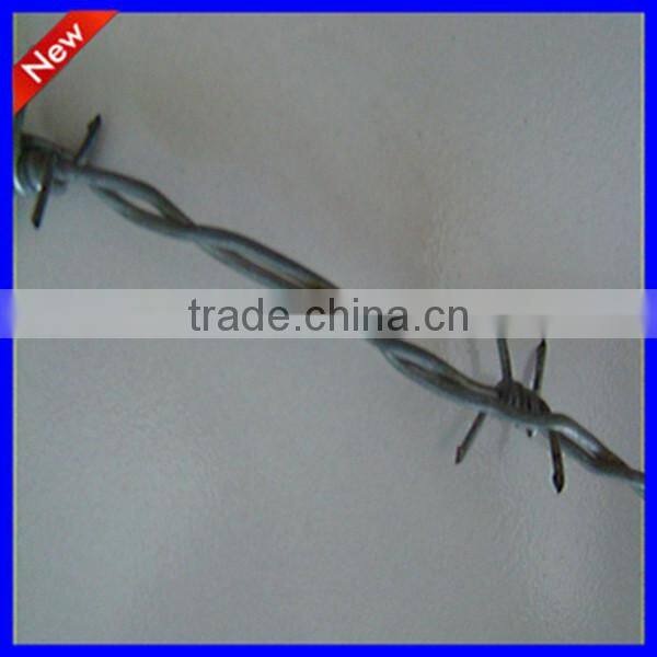 zinc coated wire fence with barbs