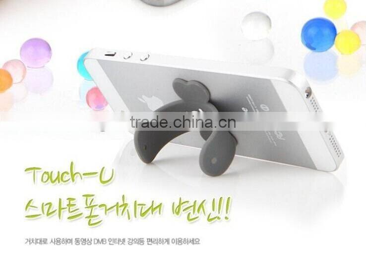 Silicone slap smart phone stand with customized logo