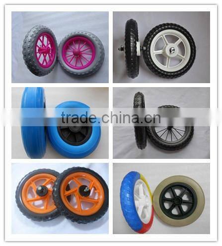 14" x 3" heavy duty solid rubber wheels for industrial machine