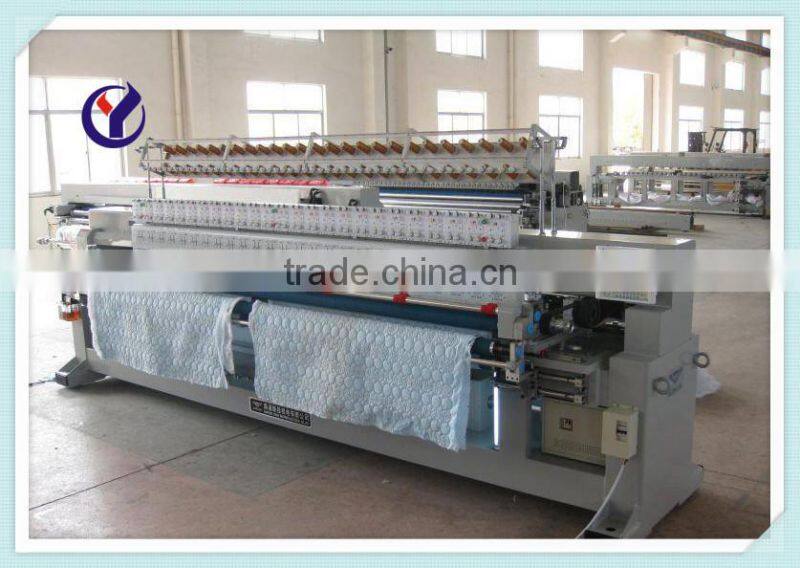 Professional double shuttle multi needle embroidery quilting machine