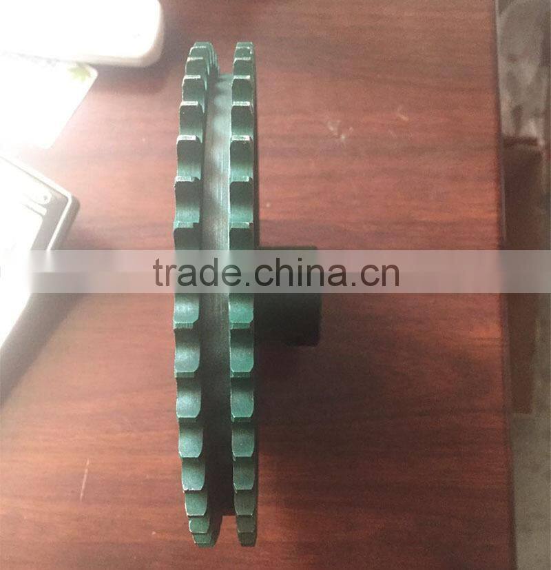 Double row chain wheel for walking tractors