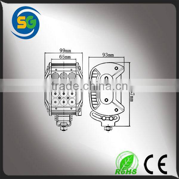 4inch 36w led light bar quad row super bright led light bar