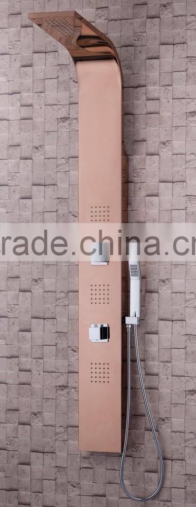 Fashion 304 SS Rose Gold Bathroom Shower Panel Set