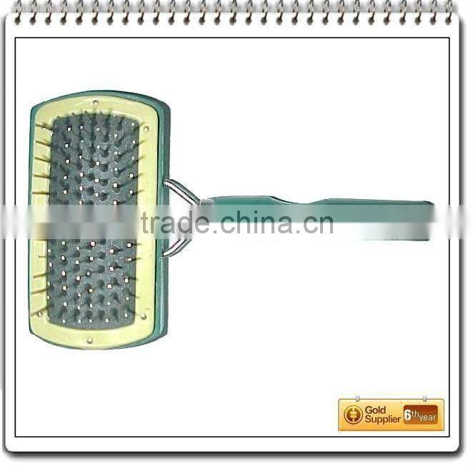 pet wooden handle soft pin comb for dog massage