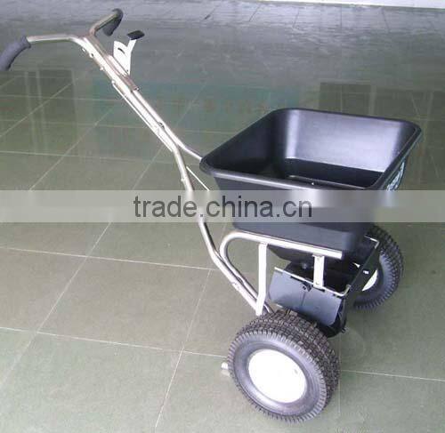 Salt spreader seed spreaer and fertilizer spreader