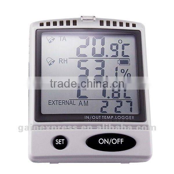 Built-in Internal & External Sensor Probe 0~50 degree C Range /Professional Humidity and Temperature SD Data Logger