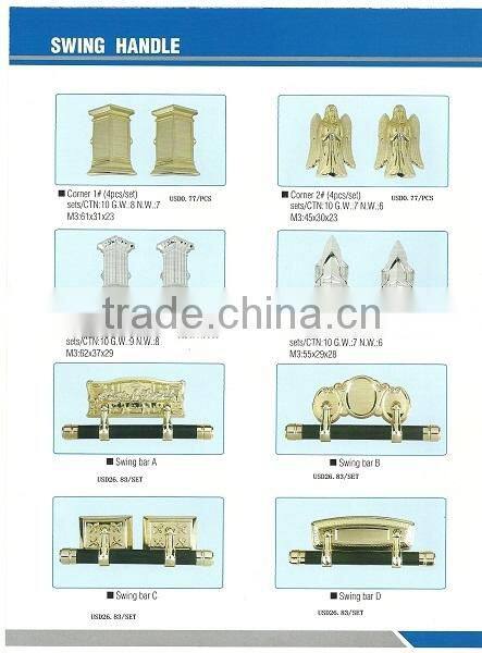 BRASS COFFIN HANDLE FLAT PACKED COFFIN