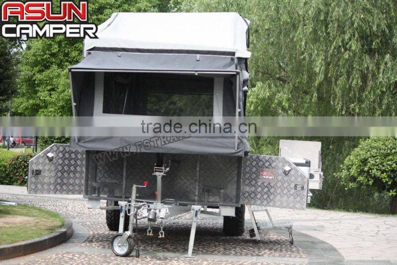 Hot selling outdoor off road hard floor camping trailer