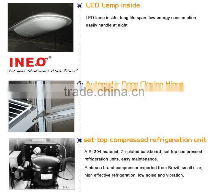 528L Stainless Steel Double Door Upright Freezer/2 Door Upright Freezer/Double Door Deep Freezer