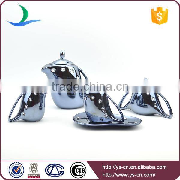 Wholesale Coffee Cup Set Ceramic Set With Diamond Design