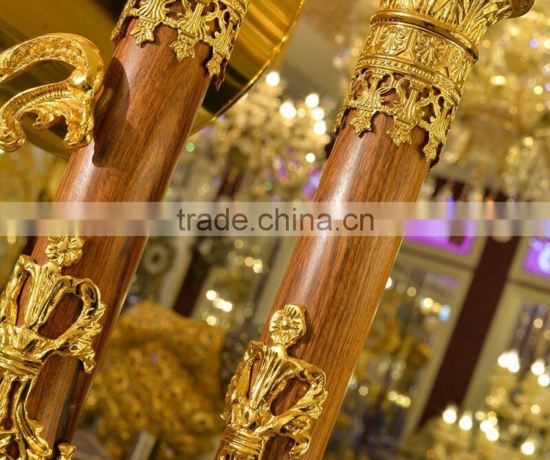 Home Luxury Decoration Antique 24K Gold Plated Floor Clock,Grandfather Clock, Made of Copper&Marble