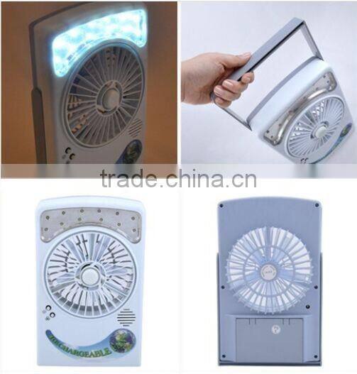 Hot Sale 3 in 1 Multifunction 6 inch Solar Fan Rechargeable Emergency LED Light