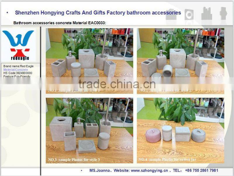 EA01212 hotel yellow resin bathroom accessories China supplier