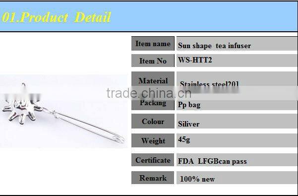 Tea strainer stainless steel sun shaped tea blls phere locking infuser filter tea infuser tea maker