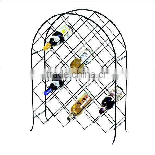 wrought iron wine rack