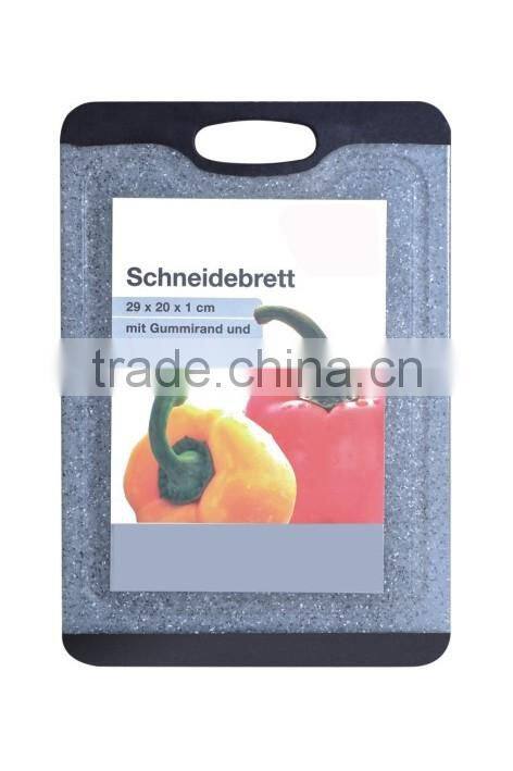 Useful rectangle plastic cutting board with handle