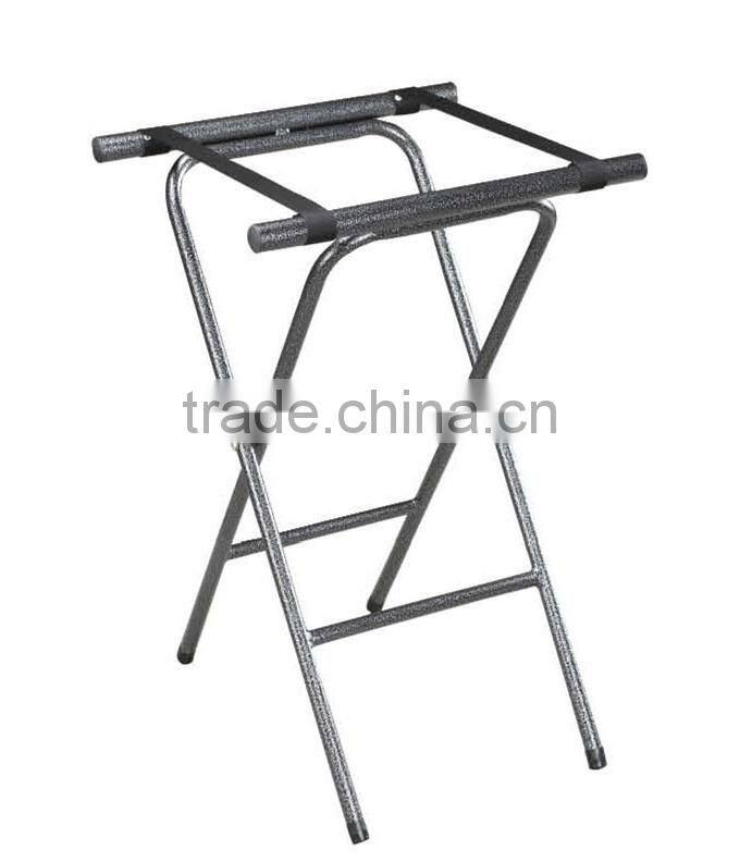 Stainless steel folding luggage rack for hotel room