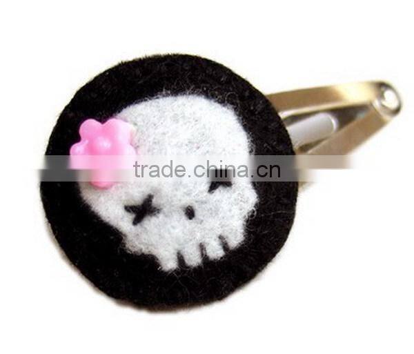 hot 2017 best selling new product decorative custom handmade fabric china supplier felt cheap hair clip wholesale