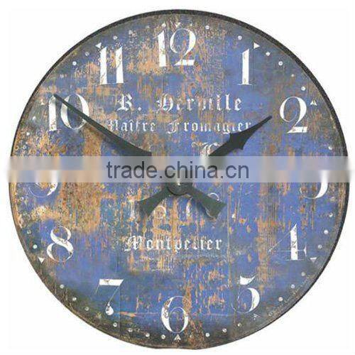 Blue Large Montpellier cheesemaker's wall clock
