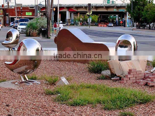 garden modern high polishing stainless steel bird sculpture