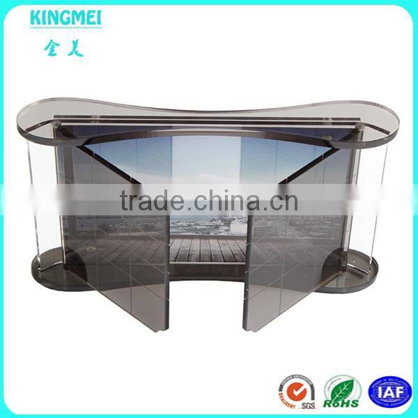 KM-VP43 I Shape Bus Stop Acrylic Photo Frame Lucite Photo Frame for Photos on Desk