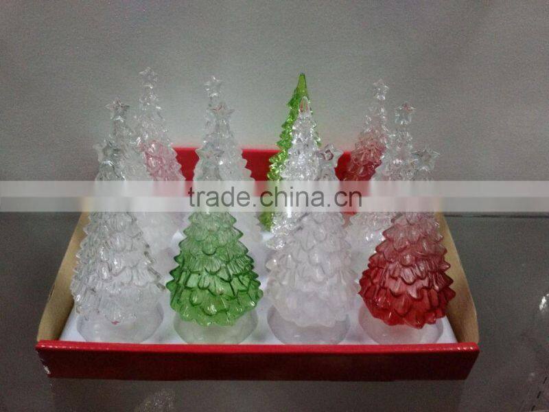 cheap LED light up plastic PS artificial christmas tree decorative new wholesales