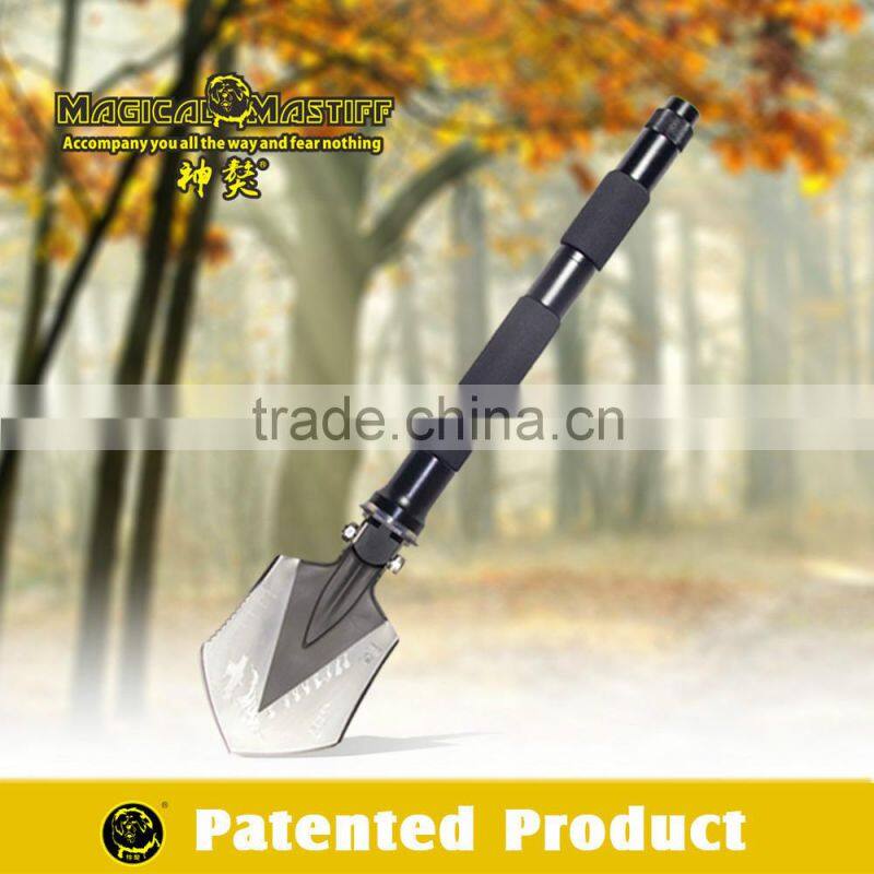New Model Outdoor Multifunction Hunting Gear Shovel Knife Saw Hoe Fire Starter Flint