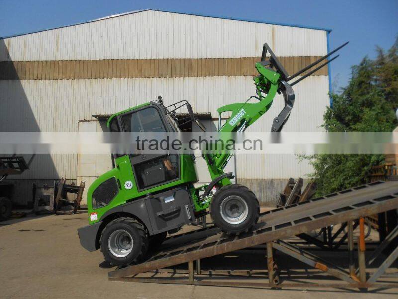 4WD tractor HZM 908 cheap wheel loader price chinese wheel loader without cabin for sale