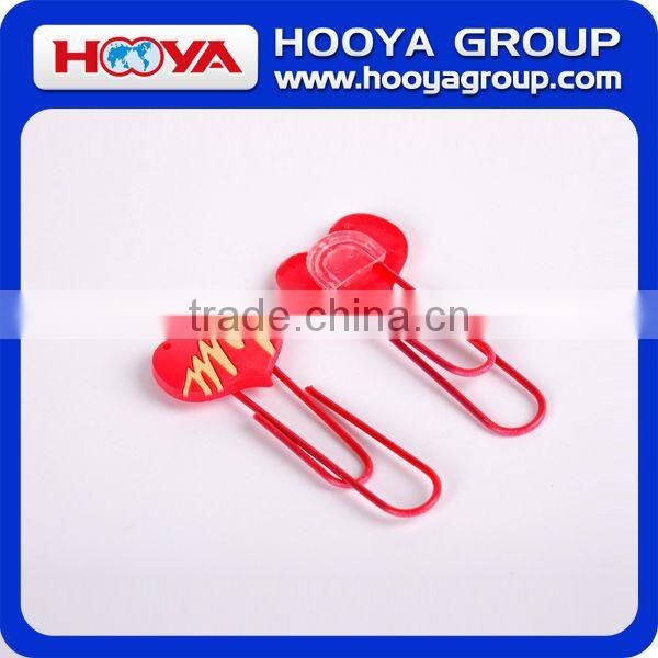 promotional decorative shaped fancy jumbo soft PVC bookmark clip