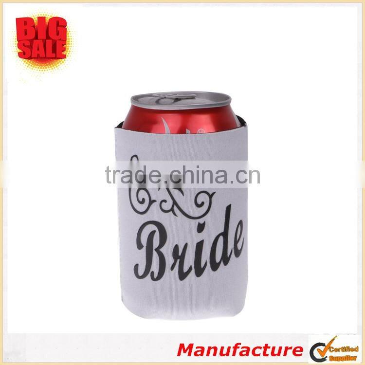 2017 Fashion Beer Cooler Beverage Sleeve Holder Bride and Groom Customized Design Can Cooler Wedding Anniversary Can Cooler