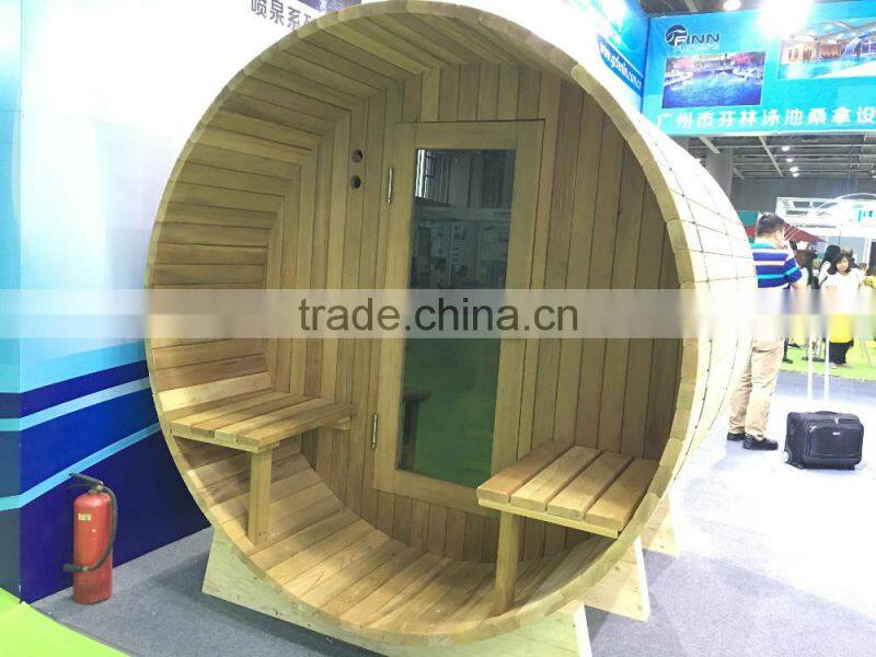 Outdoor 2-3 person use wooden sauna room home sauna