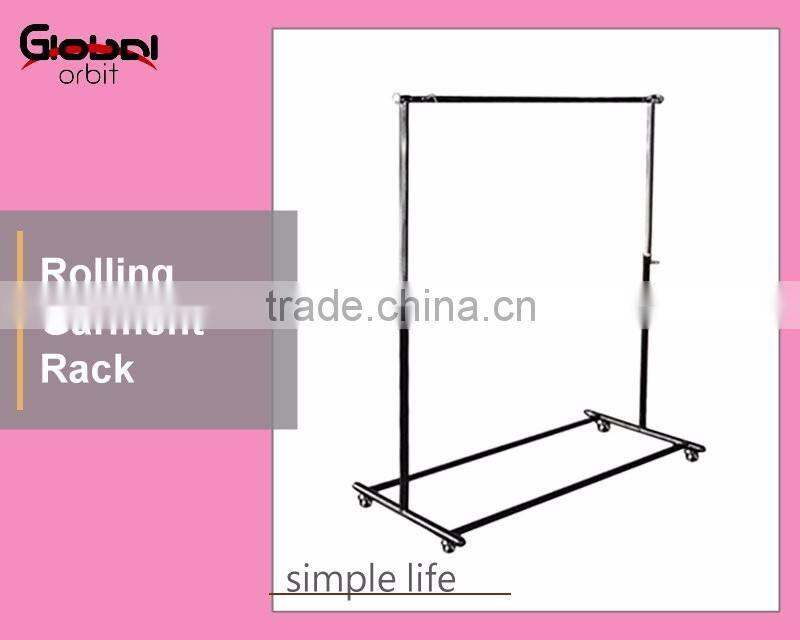 Steel Adjustable Arm Store Fixture Display Stand 4 Way Garment Hanging Rail
