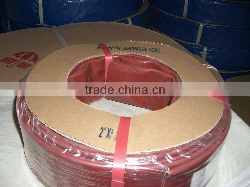 Red PVC layflat hose