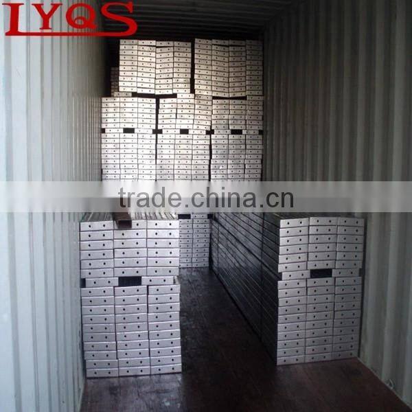 Construction Layher steel scaffolding deck for system scaffolding