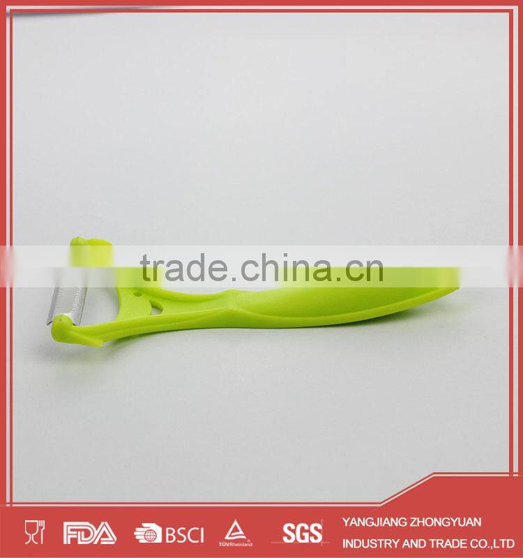 Y shape stainless steel vegetable peeler with smiling face handle