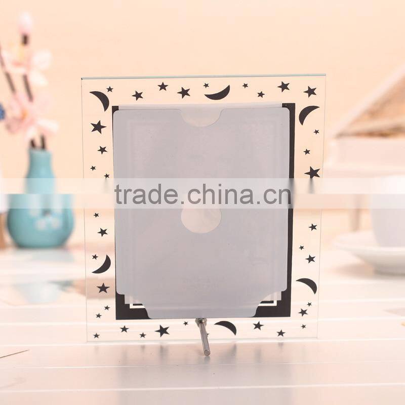 High Quality Glass Photo Picture Frame Transparent Stars Glass Picture Frames