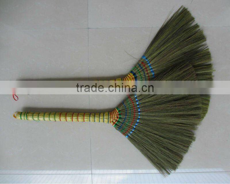 Korea new design natural silvergrass wooden handle broom