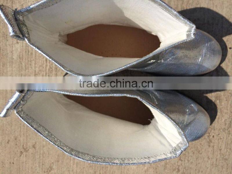 Aluminum foil composite fireproof fabric fire proof boots(Resistant 1000 degree)