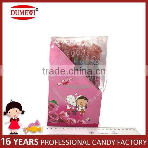 Handmade Rose Shape Jelly Soft Lollipop Candy