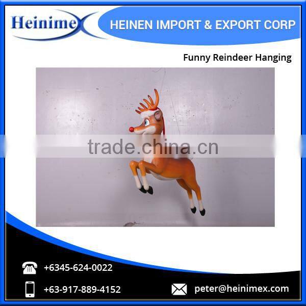 Hot Sale Christmas Decoration Funny Reindeer Hanging